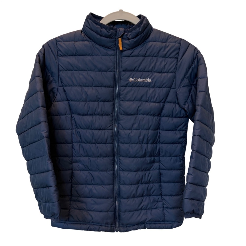 Columbia Kids Navy Blue Omni-Heat Puffer Jacket Size M 10/12 Lightweight